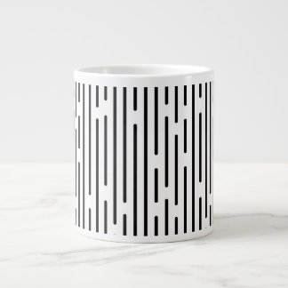 Svart Linje Geometriskt Mönster Jumbo Mugg