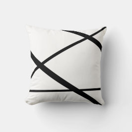 Svart Linjer Abstrakt Art 2 Modern minimalistisk Kudde