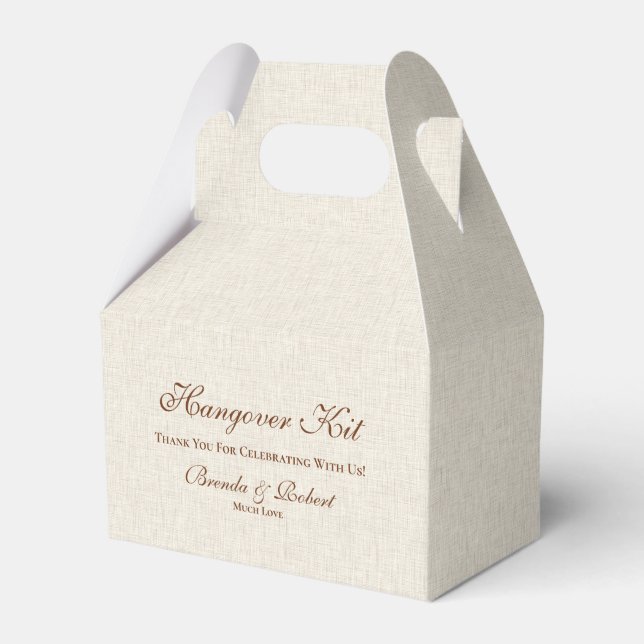 Svart linne Enkel Skript Hangover Recovery Kit Fa Presentaskar (Framsidan Sidan)