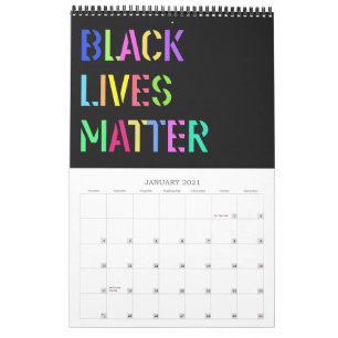 Svart liv matchar stencil 01 redigerbart kalender