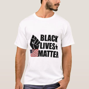 Svart liv-material Samling USA flagga T Shirt