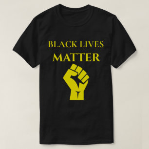 Svart lives Matter Black and Gult Symbol T Shirt