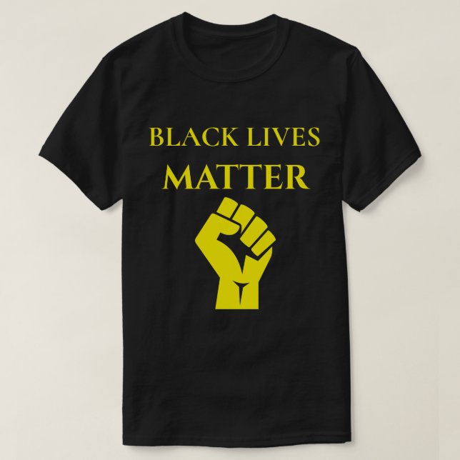 Svart lives Matter Black and Gult Symbol T Shirt (Design framsida)