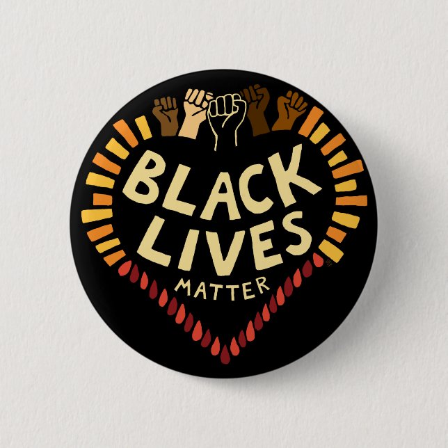 Svart lives Matter-knapp ~ mörk Knapp (Framsida)