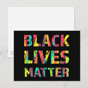 Svart lives Matter Painting 01 Stiga upp Pumeratio Vykort