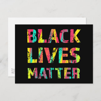 Svart lives Matter Painting 01 Stiga upp Pumeratio Vykort