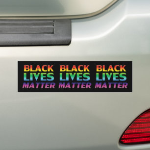 Svart lives Matter rainbow typography lgbt black Bildekal