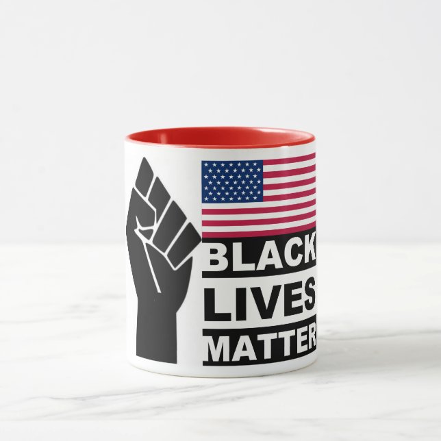 Svart Lives Matter USA flagga-samling Mugg (Center)