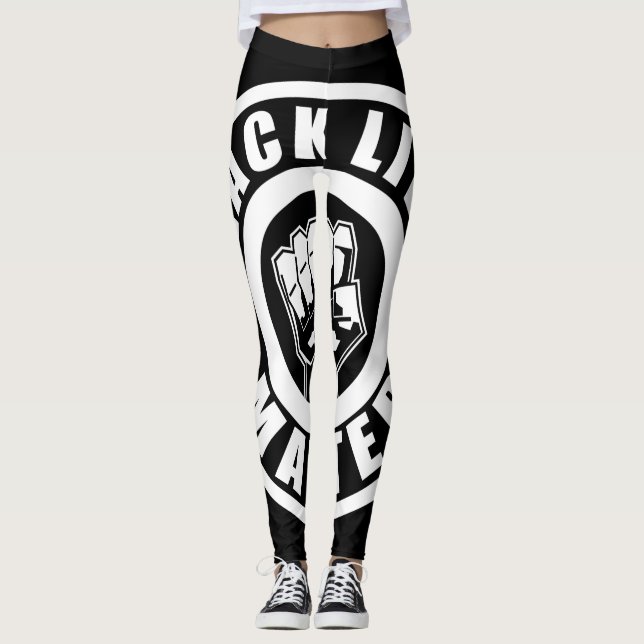 Svart livsuppehåll, Fist, Svart ström, BHM Leggings (Framsida)