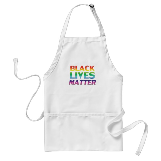 Svart livsviktig, pride lgbt lgbtq rainbow apron förkläde (Framsidan)