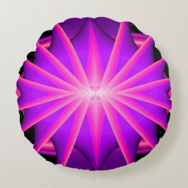 Svart ljus roligt... rund kudde