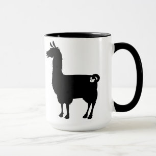 Svart Llamamugg Mugg