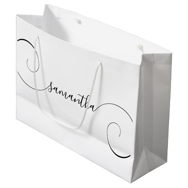 Svart Lockande Signatur Namn (Framsidan Vinklad)
