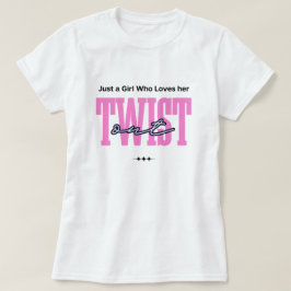 Svart lockigt Twistout-uppskattande lockigt hår-te T Shirt