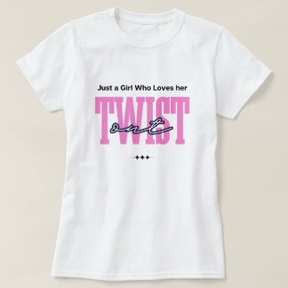 Svart lockigt Twistout-uppskattande lockigt hår-te T Shirt
