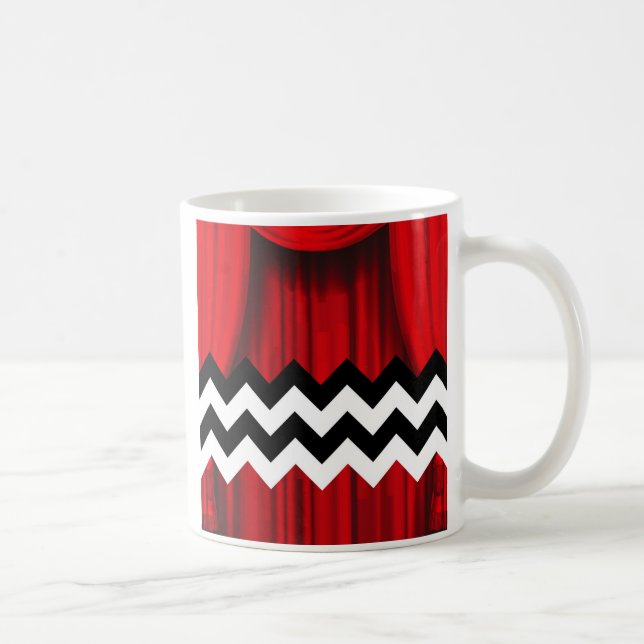 Svart lodschevron kaffemugg (Höger)