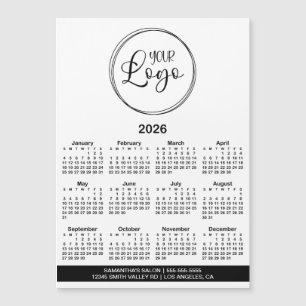 Svart Logo Info Bar 2026 Magnetisk Kalender