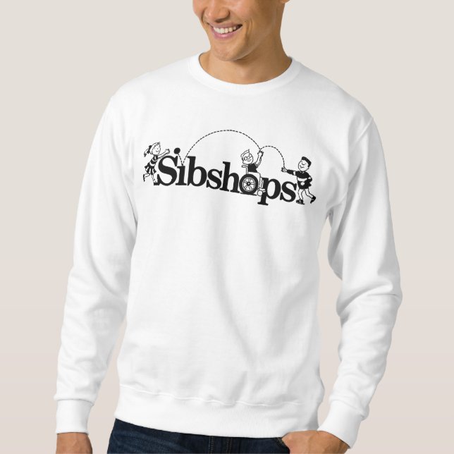 Svart Logo Klassisk Tröja Lång Ärmad Tröja (Framsida)