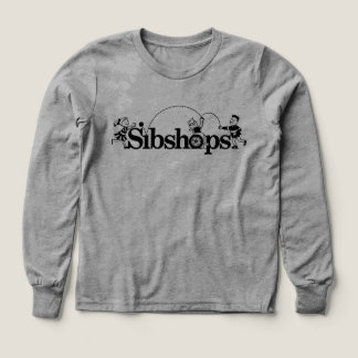 Svart logotyp barn långärmad t-shirt