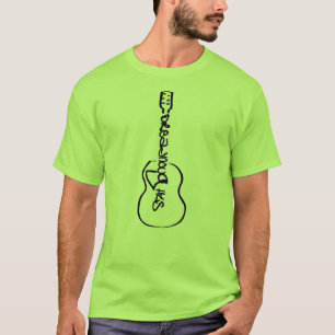 Svart Logotyp för akustisk gitarr-Abstrakt T Shirt