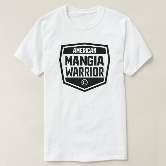 Svart logotyp för AMW Tee Shirt (Design framsida)
