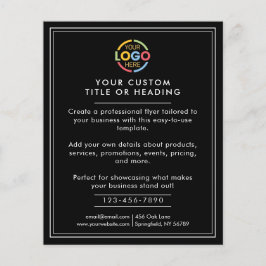 Svart Logotyp för minimal Elegant - säljfrämjande Flygblad