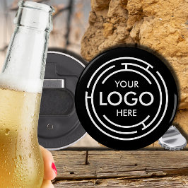 Svart Logotyp för säljfrämjande åtgärder Flasköppnare