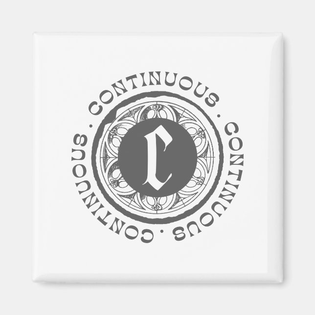 Svart logotyp fortsätter magnet (Framsidan)