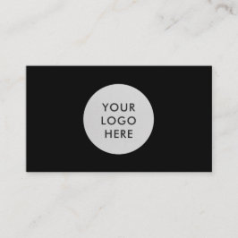 Svart Logotyp med enkel Professionell QR-kodföreta Visitkort