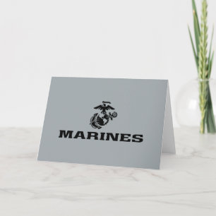 Svart Logotyp med stackad USMC-Logotyp Anteckningskort