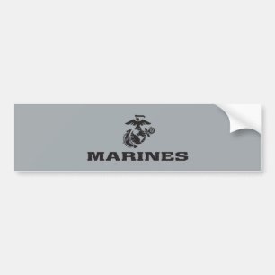 Svart Logotyp med stackad USMC-Logotyp Bildekal