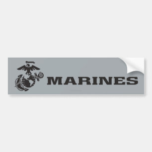 Svart Logotyp med stackad USMC-Logotyp Bildekal
