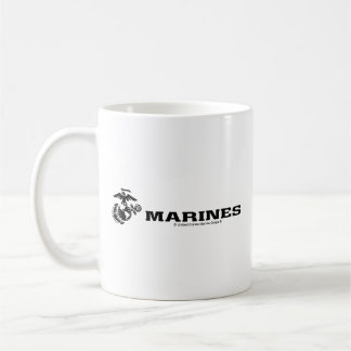 Svart Logotyp med stackad USMC-Logotyp Kaffemugg