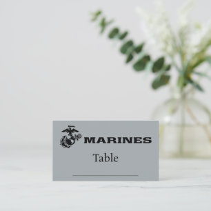 Svart Logotyp med stackad USMC-Logotyp Placeringskort