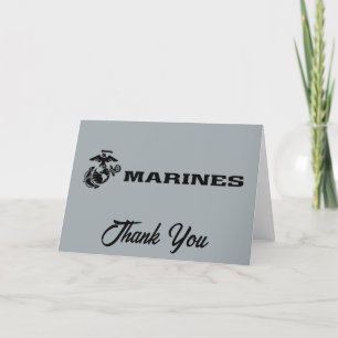 Svart Logotyp med stackad USMC-Logotyp Tack Kort