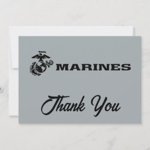 Svart Logotyp med stackad USMC-Logotyp Tack Kort