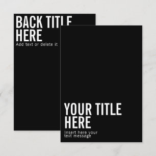 Svart logotyp och modernt vasst inbjudningskort