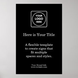 Svart Logotyp Poster | visning av anpassningsbarna