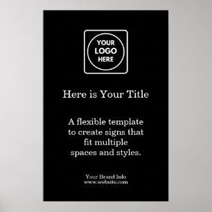 Svart Logotyp Poster visning av anpassningsbarna