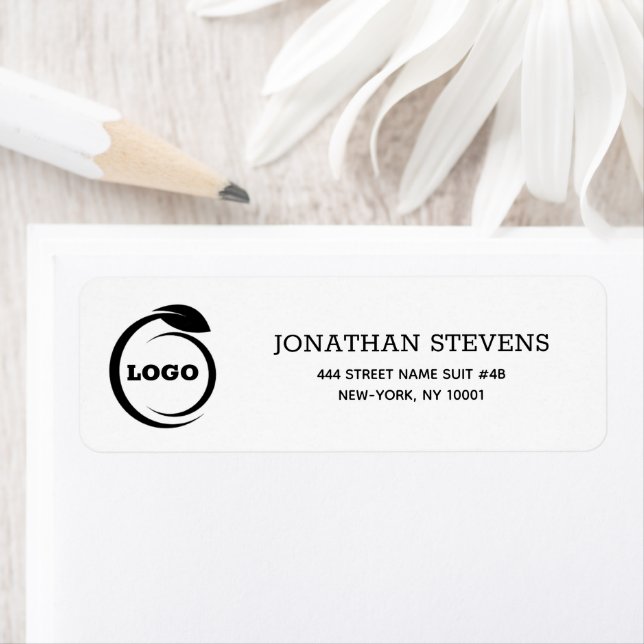 Svart Logotyp Returadress Etikett (Insitu)