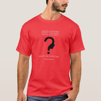 Svart logotyp, stor fyr för vittext t-shirt