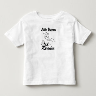 Svart Logotyp Tee för barn Little Unicorn Reader