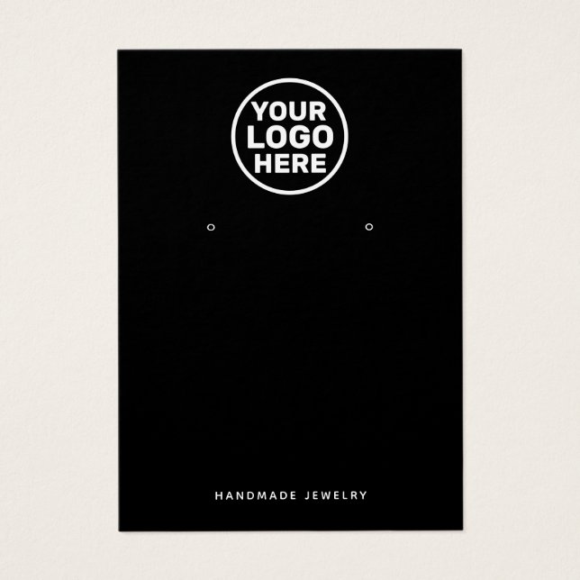 Svart logotyp - uppläsning av visningsinnehavare Q Visitkort (Framsidan)