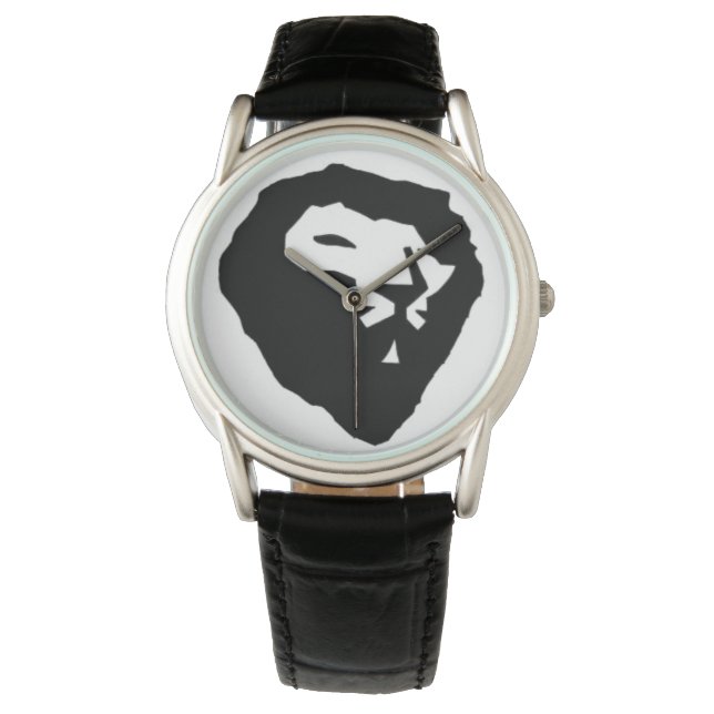 svart lok armbandsur (Framsida)