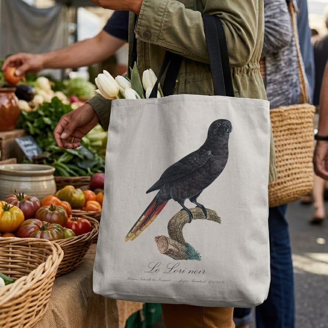Svart lorikit eller Svart lori, Chalcopsitta atra Tygkasse (Black Lory or Red-Quilled Lory, Chalcopsitta atra. Tote Bag)