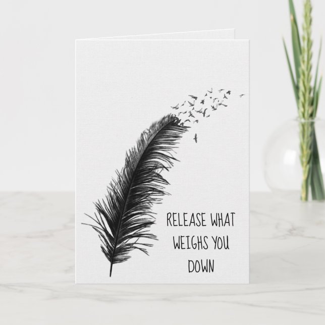 Svart ludd och fåglar kort (Framsida)