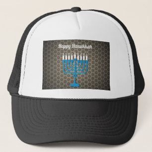 svart lycklig hanukkah keps