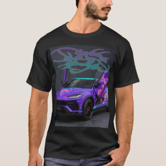 Svart Lyon design racing urus rosa panter R333 T Shirt
