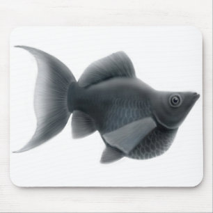 Svart Lyretail Molly Mousepad Musmatta