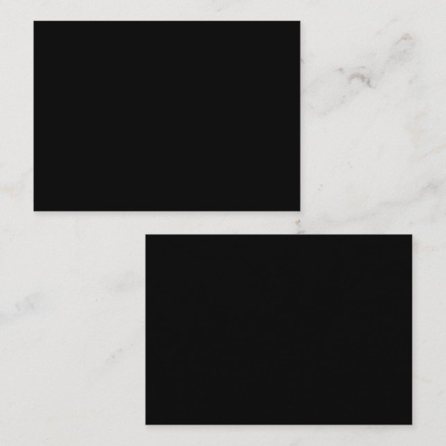 Svart Lyxig Uppdragskort | Minimalistisk Elegans Tidsbeställning Kort (Fram/baksida)